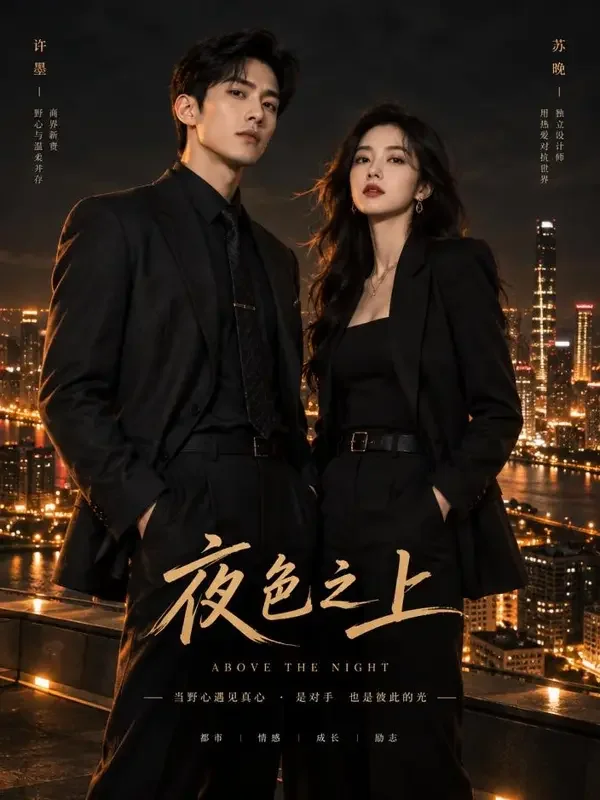 都市无敌霸主剧集海报，成年男女并肩站在城市夜景中